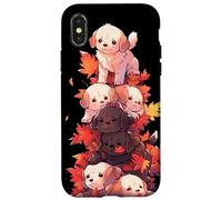 Puppy Pile Fall Leaves - Simpatici amanti dei cani Custodia per iPhone X/XS