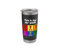 Puppy play pups - This is my six-pack Bicchiere termico in acciaio inox doppia parete