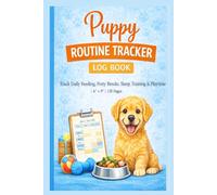 Puppy Routine Tracker Log Book: Track Daily Feeding, Potty Breaks, Sleep, Training & Playtime | 6" x 9", 120 Pages: Build Healthy Habits and Structure for Your Puppy’s First Months