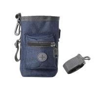 Puppy Training Bag, Ampia Capacity Dog Treat Pouch, Built-In Poop Bag Dispenser, Regolabile Strap & Water-Resistant Fabric (Black/Grey), Hands- Pet Walking & Outdoor Training 6,69 x 5,12 x 3,94