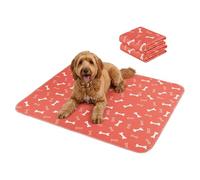 PuppyPad - Pet Pee Pad, PuppyPad Washable Reusable Dog Pee Pads with Pheromones, 4 strati Leak-Proof Puppy Training Pad, base antiscivolo per uso interno (rosso, M: 70 x 80 cm)