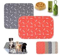 Puppypad Washable Dog Pee Pads, PuppyPad Pee Pads for Dogs with Pheromones, Puppy Pad Reusable ee ads, Durable Leak-Proof & Anti-Slip Pet Training Pads, for Home (A+D,XS(12*12 in))