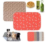 Puppypad Washable Dog Pee Pads, PuppyPad Pee Pads for Dogs with Pheromones, Puppy Pad Reusable ee ads, Durable Leak-Proof & Anti-Slip Pet Training Pads, for Home (B+D,S(16*24 in))