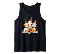 Pups spettrali Halloween Popcorn Divertimento Canotta