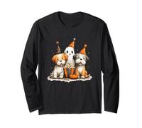Pups spettrali Halloween Popcorn Divertimento Maglia a Manica