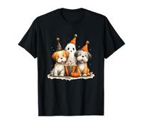 Pups spettrali Halloween Popcorn Divertimento Maglietta
