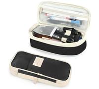 PUPTILY Astuccio per matite, grande capacità, estetico, con cerniera resistente, grande astuccio per cancelleria per donne e uomini, adulti, borsa organizer portatile per università, ufficio, viaggi