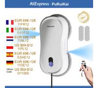 PuRuinKai dubbele ugello huishoudelijke stofzuiger primo piano robot glas reinigingsmachine WHITE