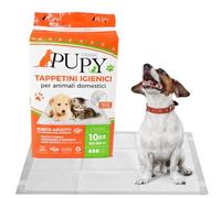 PUPY Classic - 100 tappetini igienici per cani 60x90 con Polimeri Ultra-Assorbenti. Traversine Cani 60x90 Monouso e Anti-Odore, Traverse Cani con 4 Lati Super-Adesivi (60x90, 100)