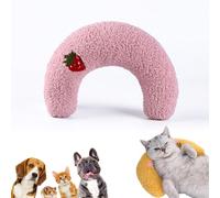 Pupzen - Calming Pillow,Dog Calming Pillow,Calming Pillow for Small Dogs,Calming Dog Pillow,Cutated Dog Calming Pillow,Calming Pillow for Dogs,U Shaped Pet Pillow,Soft Fluffy Cat Pillow (Pink)