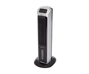 PUR LINE | Raffrescatore d'aria evaporativo portatile, basso consumo con riscaldatore e ionizzatore - Raffrescatore d'aria 2 in 1 con umidificatore, borsa del ghiaccio e telecomando