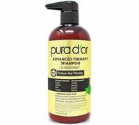 Pura D'O 16 Oz Shampoo terapeutico avanzato riduce il diradamento dei capelli e aumenta il volume nessun shampoo biotina solfato infuso con olio di a