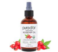 Pura D'Or (118 ml) Olio di semi di cinorrodo biologico 100% puro, idratante naturale pressato a freddo, trattamento idratante naturale per viso, capelli, unghie (l'imballaggio può variare)