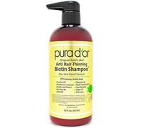 Pura D'Or Shampoo anti-assottigliamento originale in oro testato clinicamente, infuso con olio di argan, biotina, senza solfati, 473 ml (la confezione può variare)