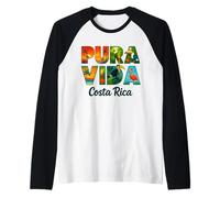 Pura Vida Costarica Maglia con Maniche Raglan