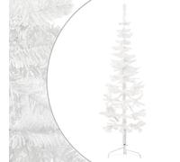 puraday Albero di Natale artificiale bianco 180 cm altezza mezzo albero di Natale salva-spazio parete albero di Natale economica decorazione natalizia decorazioni per feste esterne