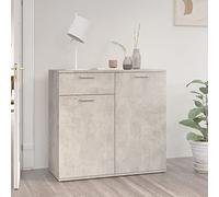 puraday Armadietto da cucina per sala da pranzo, 80 x 36 x 75 cm, in legno, per soggiorno, con 2 ante e un cassetto, design minimalista