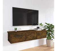 puraday Mensola sospesa da parete con cassetti, in legno dal design elegante e moderno, 88 x 26 x 18,5 cm