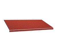 PURADAY Panno di ricambio per tenda da sole, 580 x 295 cm, colore arancione e marrone, protezione solare da giardino, dimensioni 6 x 3 m, per esterni, veranda