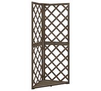 PURADAY Pergola da Giardino Grigio 50x50x145 cm Legno Massello di Abete Graticcio Angolare Offre Supporto Stabile Accessori Decorativi Patio Cortile per Piante Rampicanti Rose l'edera Clematide Viti