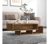 puraday Tavolino da salotto, 105 x 55 x 32 cm, con 3 scomparti, in legno, multifunzione, per camera da letto, pratico, caffè, robusto, resistente, materiale in legno di metallo