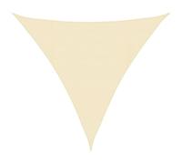 Puraday Tenda da sole triangolare per esterni, tenda solare per balcone, terrazza o giardino, resistente alla muffa e ai raggi UV, 4 x 4 x 4 m, colore: crema