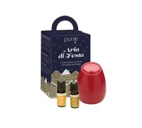 Purae - Aria Di Festa Kit Con Diffusore + Olio Essenziale Arancio E Olio Essenziale Cannella Confezione 2 Pezzi