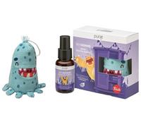 Purae BenSonno Spray Scacciamostri Benessere del Sonno Spray Ambiente 75ml + Peluche Trudi Turchese