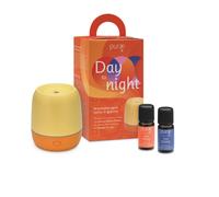 Purae Kit Day to Night Diffusore a Ultrasuoni Mini Colore Giallo e Arancione + Sinergia Attiva + Sinergia Rilassa