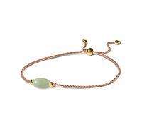 PURAJA Bracciale con pietre preziose da donna | Con perle in acciaio inossidabile placcato oro 18k | Fatto a mano | Bracciale portafortuna da donna | Incoraggiante