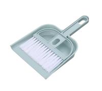 Purakise in plastica mini desktop spazzatura spazzatura spazzola piccola scopa polvere set di pulizia del desktop set compatto durevole multifunzionale per tastiera (Blu nordico)