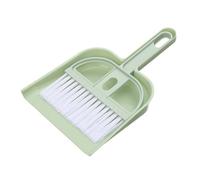 Purakise in plastica mini desktop spazzatura spazzatura spazzola piccola scopa polvere set di pulizia del desktop set compatto durevole multifunzionale per tastiera (Verde nordico)