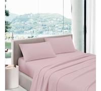 Puraluna Completo Letto Queen Size, set di lenzuola MADE IN ITALY (Cipria, Queen Size)