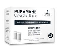 Puramane : Cartucce Filtranti per Filtro Acqua Rubinetto, Filtri Carbone Attivo, Purificatore Acqua Multi-stadi, Filtrazione Istantanea Anti Calcare (2 Filtri Inclusi)