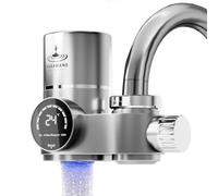 Puramane : filtro acqua rubinetto cucina, purificatore acqua, filtri carbone attivo, tecnologia UV, multi-stadio, schermo LED, filtrazione istantanea anti calcare (sistema + 1 cartuccia filtrante)