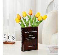 Puransen Vaso da fiori in acrilico per decorazione estetica della stanza, stile libro, per tavolo moderno, decorazione per la casa, adatto per ufficio, scrivania, camera da letto, soggiorno,