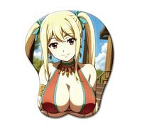 PUrar Fairy Tail Lucy Heartfilia 3D Silicone Tappetino per mouse | Tappetino per mouse antiscivolo | Tappetino per mouse per cartoni animati | Morbido poggiapolsi