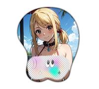 PUrar Fairy Tail Lucy Heartfilia 3D - Tappetino per mouse per cartoni animati, in silicone, morbido tappetino per mouse per ufficio, computer, computer portatile