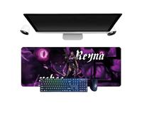 PUrar Valorant Reyna - Tappetino per mouse XL, 800 x 300 mm, tappetino per mouse da gioco impermeabile e base di 3 mm, in gomma antiscivolo, superficie strutturata