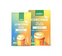 Purasana Latte istantaneo alla curcuma, 6 bastoncini di latte dorato biologico con curcuma, cannella e zenzero, senza glutine e naturale