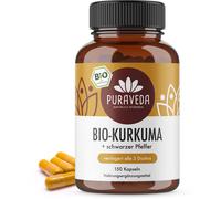 Puraveda curcuma con capsule di pepe biologico 90 g Capsule