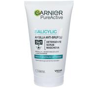 Garnier PureActive 3IN1 Argilla Scrub Detergente Anti-Lucidità & Anti-Macchie