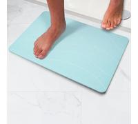 Pure 4Home Tappeto Bagno Diatomite Antiscivolo 60 x 39 cm | Tappetino Doccia Super Assorbente Asciugatura Rapida | Pietra Naturale Antimuffa | Diatomite Stone Bath Mat (Green Waves)