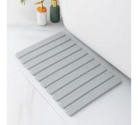 Pure 4Home Tappeto Bagno Diatomite Pieghevole 60x39cm | Pietra Assorbente con Rete Antiscivolo per Doccia o Cucina | Asciugatura Rapida e Sicura | Tappeto in Pietra Naturale (Grigio)