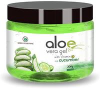 Pure Aloe Vera Gel con Cucumber e vitamina E, per pelle e capelli, confezione da 200 g