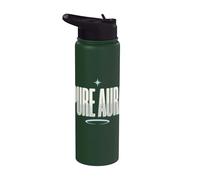 Pure Aura Confidence Funny Saying Quote Stainless Steel Insulated Water Bottle