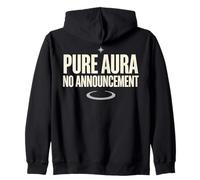 Pure Aura No Announcement Confidence Funny Saying Quote Felpa con Cappuccio