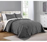 Pure Bedding Trapunte 104, Microfibra, Ocean Star-Grigio Scuro, Full/Queen (233,7 cm x94)