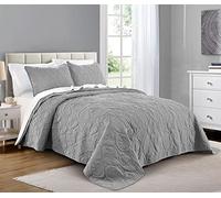 Pure Bedding Trapunte 105, Microfibra, Ocean Star-Grigio Chiaro, Full/Queen (233,7 cm x94)
