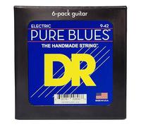 DR Strings Pure Blues PHR-9 6-Pack